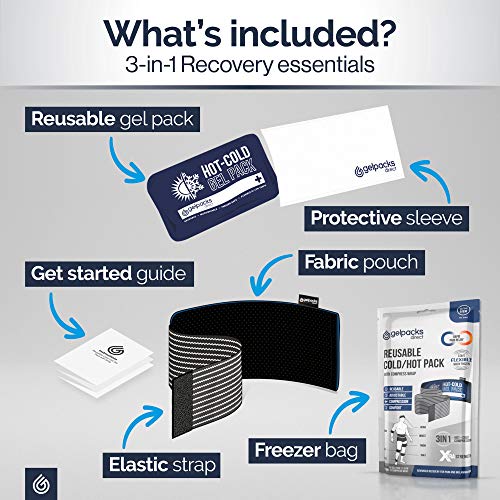 Gelpacks Direct - Reusable Knee Ice Pack Wrap for Sports Injuries & Knee Pain Relief. 3-in-1 Hot and Cold Compress Knee Support for Arthritis, Replacement Surgery, Swelling & Joint Pain. - Image 3
