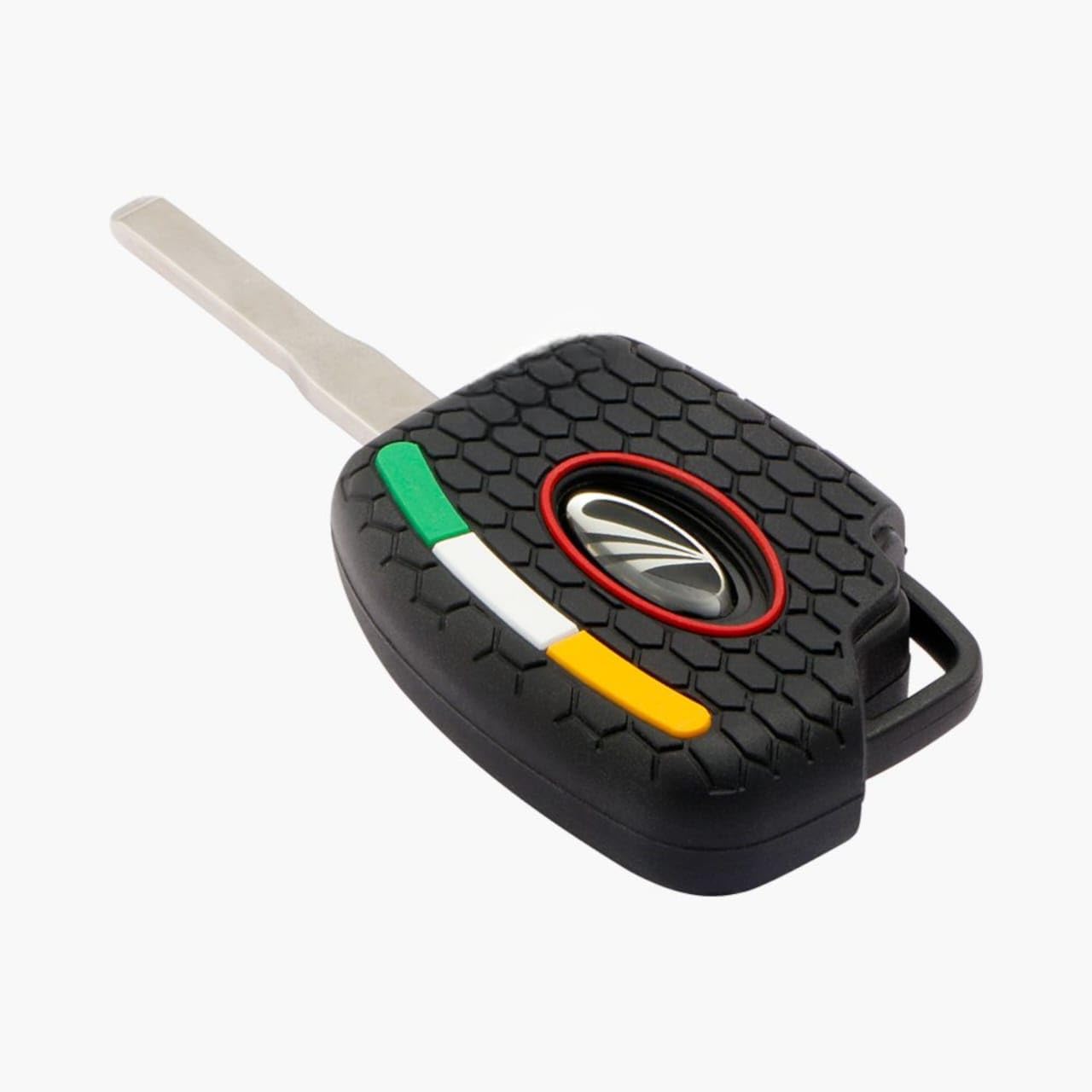 AUTODIFY™ Silicone Car Key Cover Black Compatible for Mahindra Scorpio, Quanto, Xylo, Nuvosport (3 Button Remote Key Old)