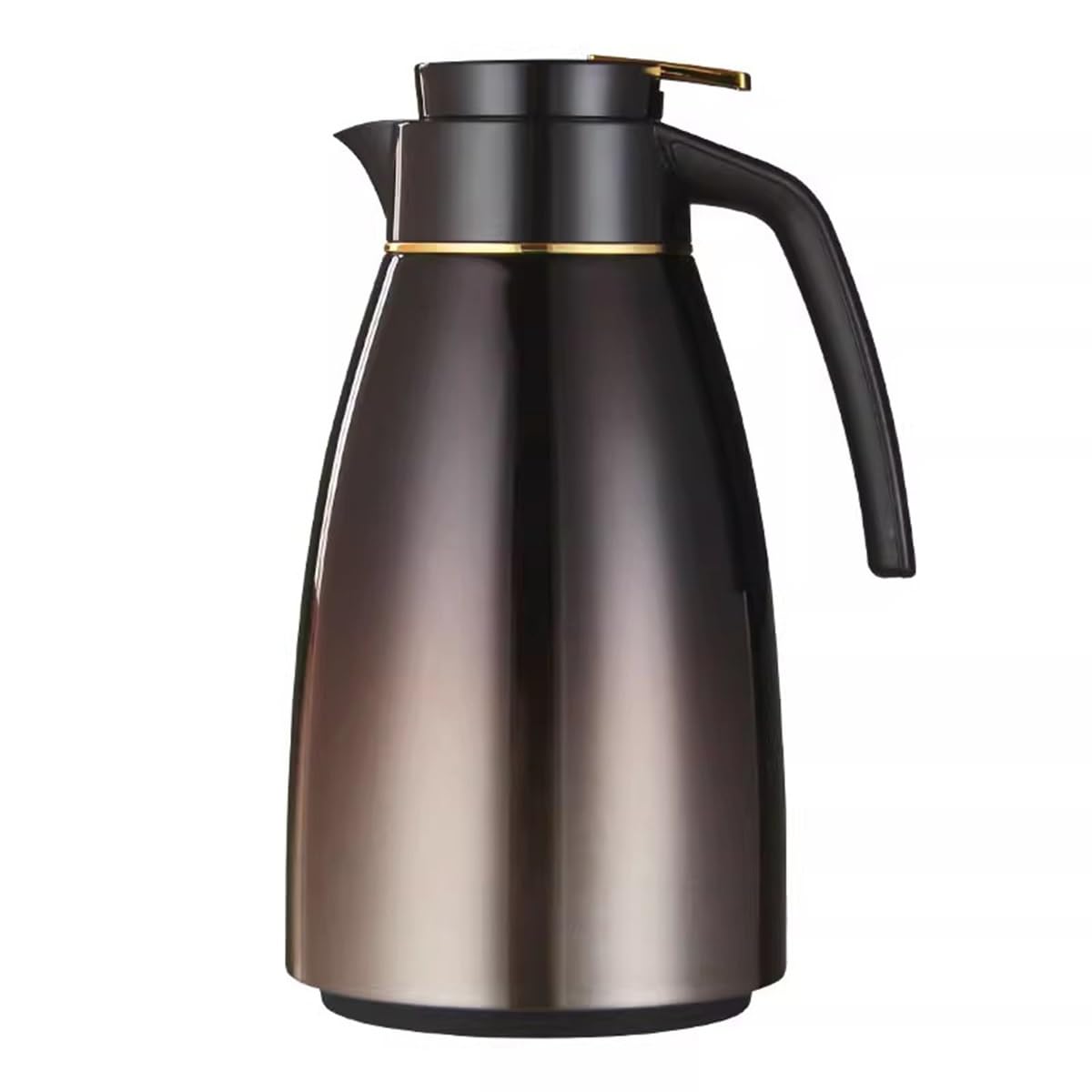 GIZNXBA Caraffa Termica 1,6 Litri, Caraffa di caffè in Acciaio Inox Isolata Termica, Caraffe di caffè A Fiaschetta Sottovuoto per Mantenere Liquidi Caldi E Freddi(/Brown)