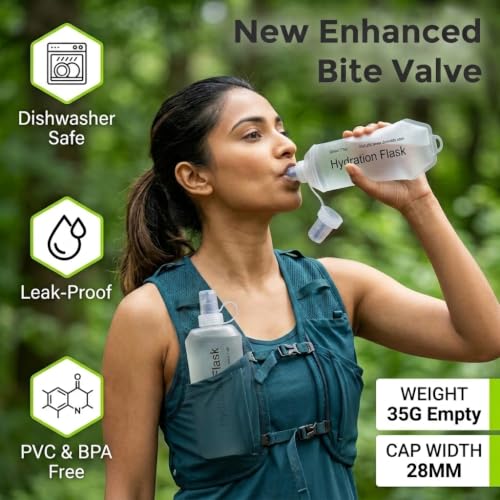 Image of PROBEROS 500ml Soft Flask Collapsible Water Bottle for Running Hiking