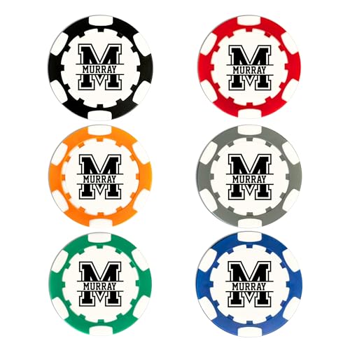 Personalized Golf Ball Marker Poker Chips | 6 Pack | Golf Marker Mens Gifts | Monogrammed Golf Gifts | Funny Golf Accessories For Men | Womens Golf Accessories