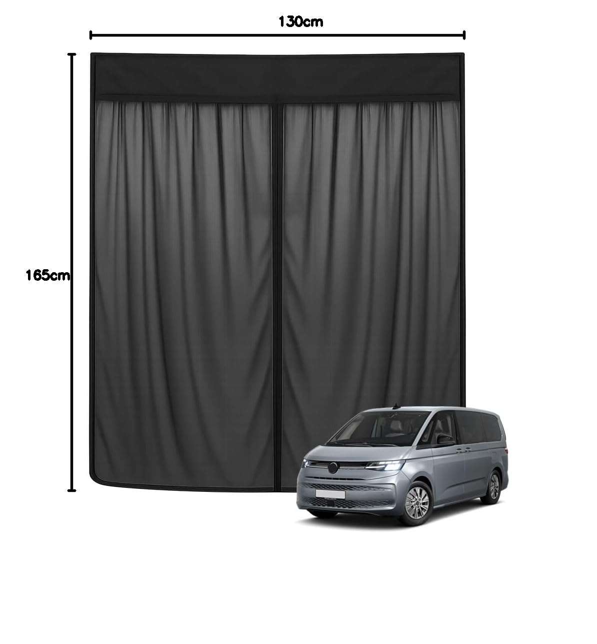 Moskitiera kompatybilna z VW T7 do drzwi przesuwnych, magnetyczna siatka przeciw owadom/moskitiera, siatka zacieniająca na drzwi boczne
