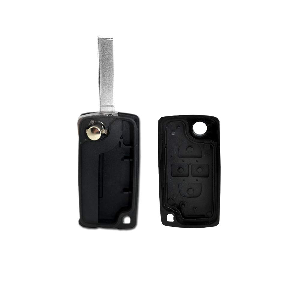 Guscio Chiave per Peugeot 807 1007 Citroen C8 Fiat Ulysse | 4 Tasti | Modello senza allogio batteria | Telecomando