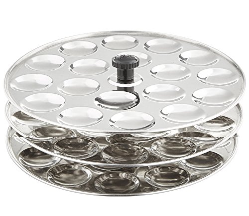 Tabakh MIS-103 3-Rack Stainless Steel Mini Idli Stand Small