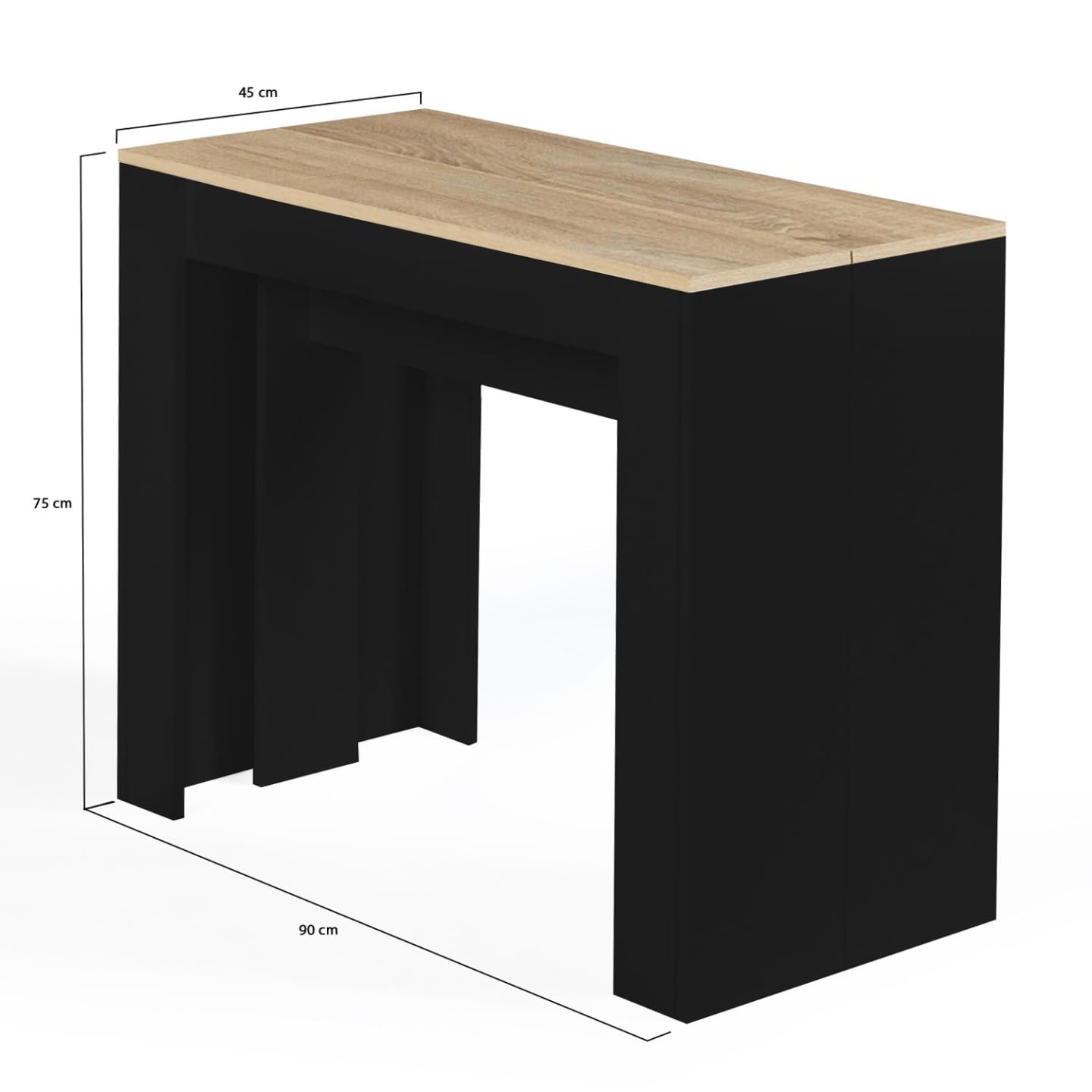 IDMarket - Table Console Extensible Orlando 14 Personnes 300 cm