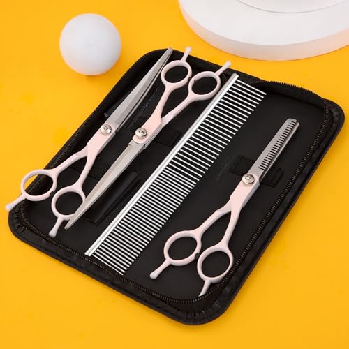 Grooming-Scissors-for-Dogs-at-Home-Fcysy-Professional-Dog-Grooming-Kit-Tijeras-Para-Cortar-Pelo-De-Perros-Cat-Grooming-Scissors-Curved-Haircut-Scissors-Blending-Shears-Set