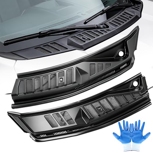 GEARCESS Windshield Wiper Cowl Cover Panel Grille Compatible with Ford F150 2015-2020, Left & Right Side Front Insert Panel with Clip, Replaces# FL3Z15022A69B (Without Nozzles Hoses) by GEARCESS - Used condition - US$65.38