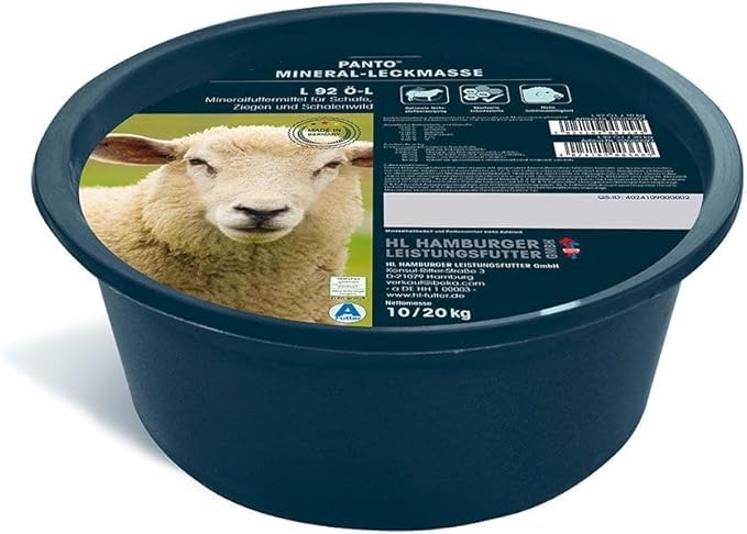 PANTO Mineralleckschale L92 10kg – Leckschale für Schafe, Ziegen und Schalenwild, Leckstein ohne Kupfer mit Selen und Zink