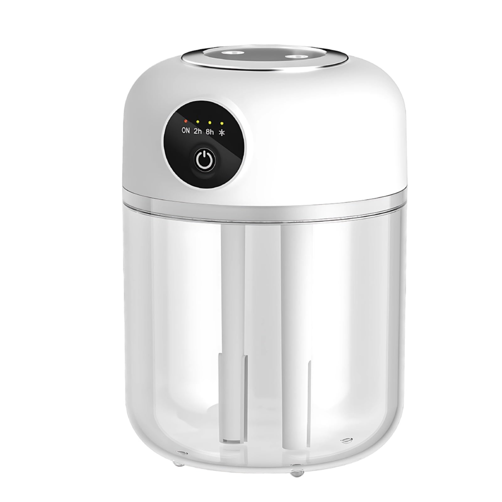 Umidificatore a doppio ugello, umidificatore portatile da scrivania, alimentazione USB, grande capacità 4.3 x 4.3 x 6.3 in / 11 x 11 x 16 cm, purificatore d'aria compatto, spegnimento automatico