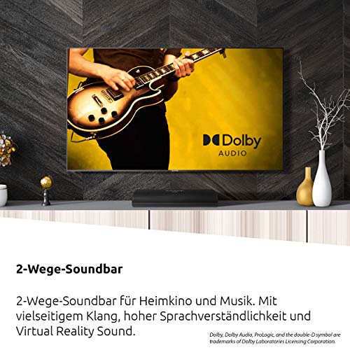 TechniSat AUDIOMASTER SL 450 – Soundbar mit Bluethooth (30 Watt, USB-Anschluss, HDMI, HDMI ARC, 2.0 Kanal, AUXin, Audio Eingang optisch, Fernbedienung) schwarz