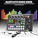 Professional Audio Mixer, SINWE Live Sound Card and Audio Interface with DJ Mixer Effects and Voice Changer,Podcast Production Studio Equipment, Prefect for Streaming/Podcasting/Gaming