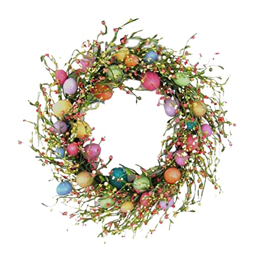 Couronne de Pâques colorée pour porte sans entretien - 2