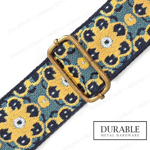 Image of Purse Straps Replacement Crossbody Handbag Adjustable Jacquard Embroidery Wide Guitar Strap