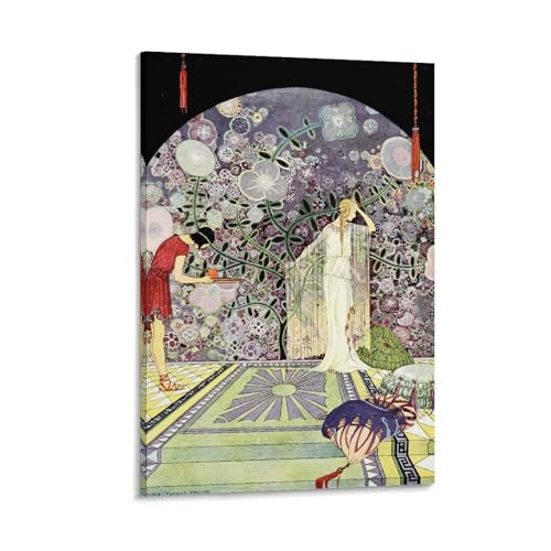 Tanglewood Tales di Virginia Frances Sterrett 1921 VI Antico Famoso Retro Favola Libro Graphic Design Dark Princess Estetica Pittura Art Poster Tela Decorazione Decorazione Parete Stampa Fotografica