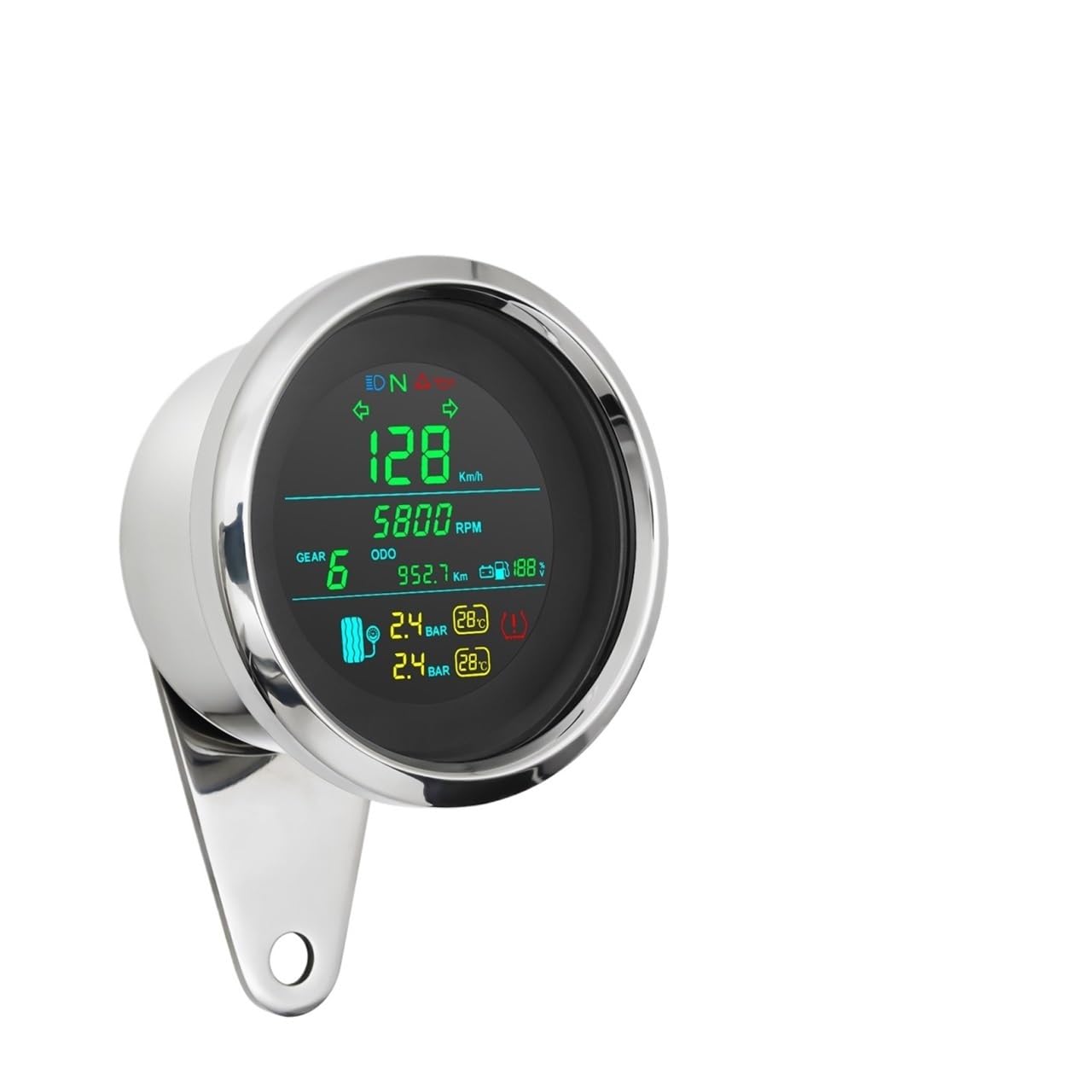 Motociclo Contachilometri Pannello Digitale per Scheda Tachimetro Moto 12V RPM con Nodi mph Km/h Chilometraggio Indicatore di Marcia Motore Universale