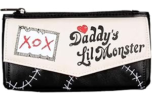 Harley Quinn Daddy's Little Monster Top Zip Purse Clutch Wallet