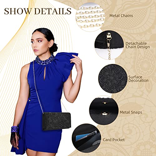 Image of UBORSE Lace Clutch Purses for Women Evening Bag Elegant Envelope Formal Crossbody Shoulder Bag