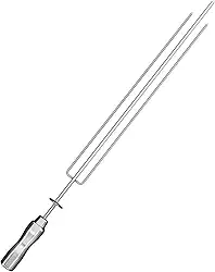 Espeto TRIDENTE Giratório, Inox, 65cm, Artinox Grill - Cabo Revestido em Alumínio