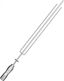 Espeto TRIDENTE Giratório, Inox, 65cm, Artinox Grill - Cabo Revestido em Alumínio