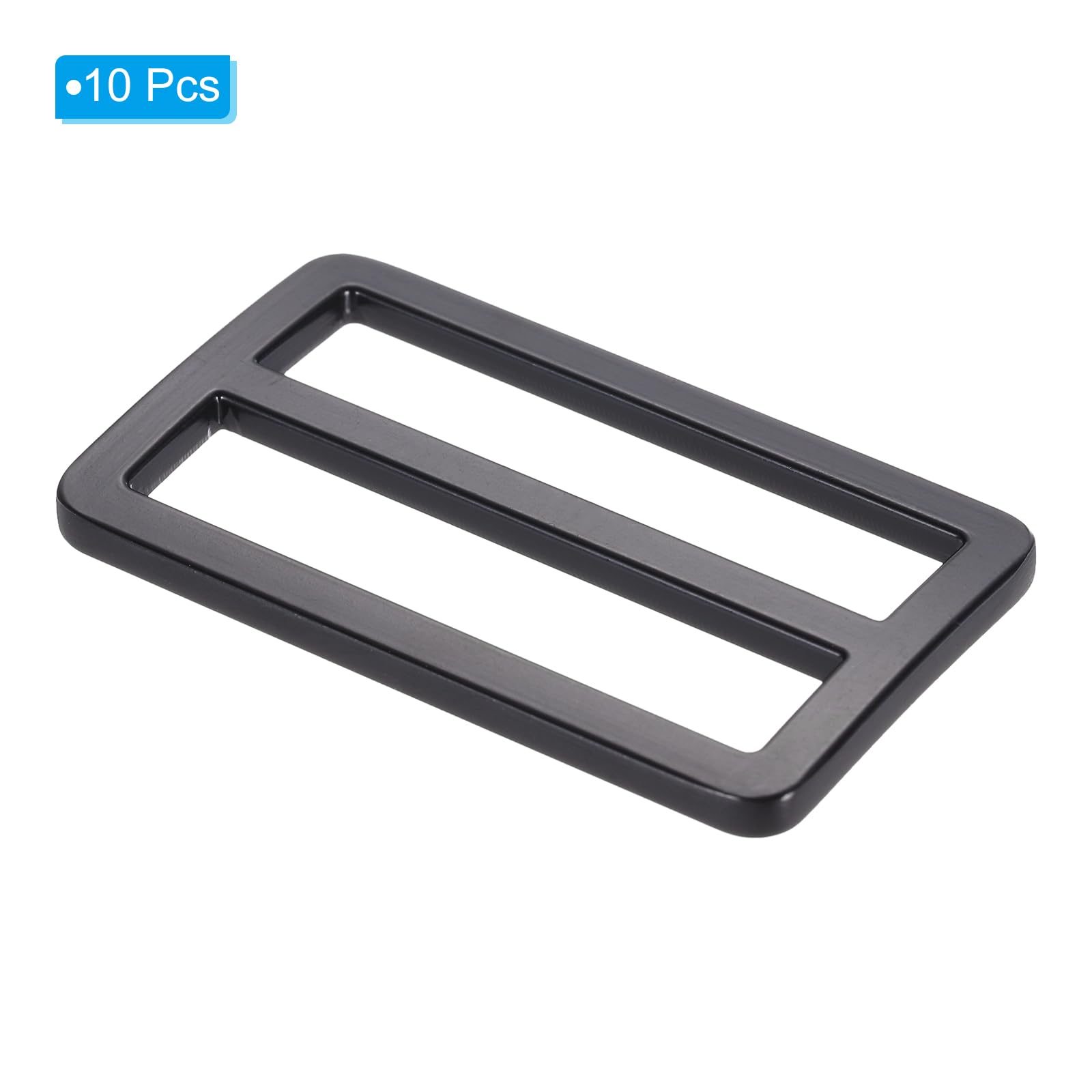 PATIKIL 1.5 Inch Tri-Glide Slide Buttons, 10 Pack Adjustable Buckle Webbing Strap Fastener for Backpack Bag Belt Matte Black - Image 3
