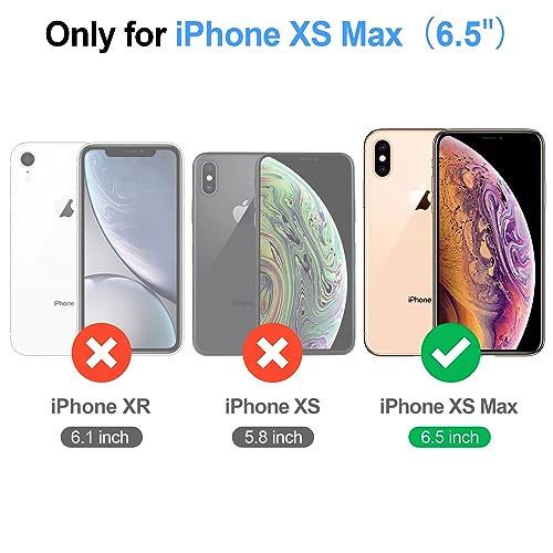 Antsturdy for iPhone Xs Max case Wallet Women with Card Holder, PU Leather?RFID Blocking? iPhone Xs Max Phone case Men Flip Folio Shockproof Cover with Strap Zipper Credit Card Slots,Rose Gold