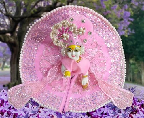 Partish Laddu Gopal Heavy Janamashtmi Poshak with Pagdi, Patka and Choli (Size 1) l Ladoo Gopal Dress l Bal Go...