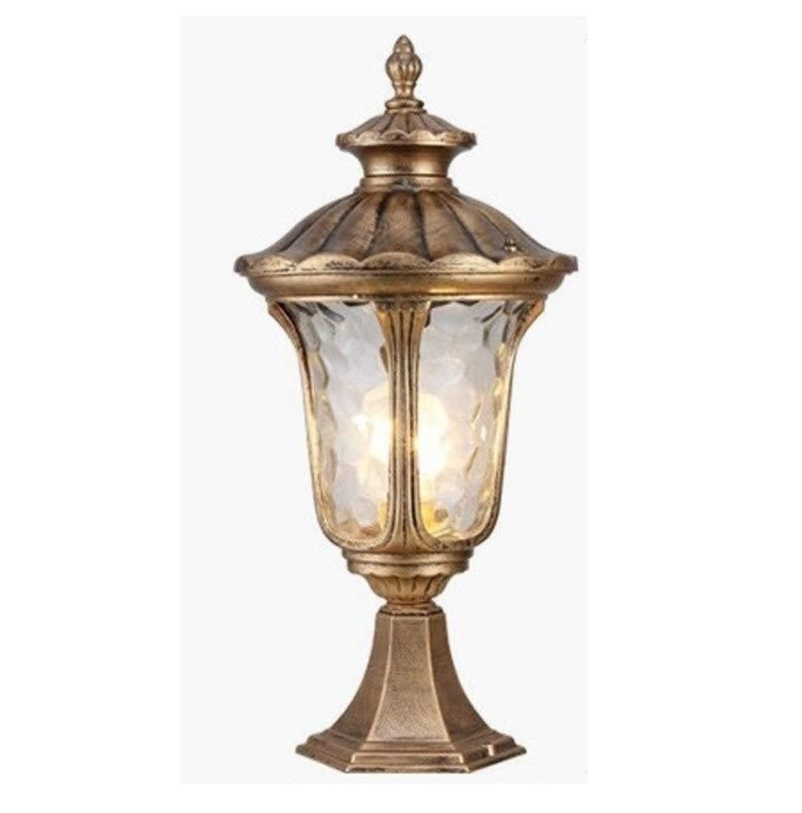 AZHKJKZH Post Cap Lights European Outdoor Post Lights Retro Aluminum Alloy Column Lamp Waterproof Garden Pillar Courtyard Villa Light Outdoor Garden(Bronze)