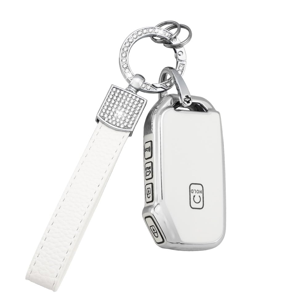 UHONSN for Kia Key Fob Cover k5 Forte Sportage 5 Buttons Keys Shells Case Bling Keychain TPU Keycover for Kia Sorento Telluride Seltos Soul Niro 2020-2024 Car Accessories Girly Women Cute