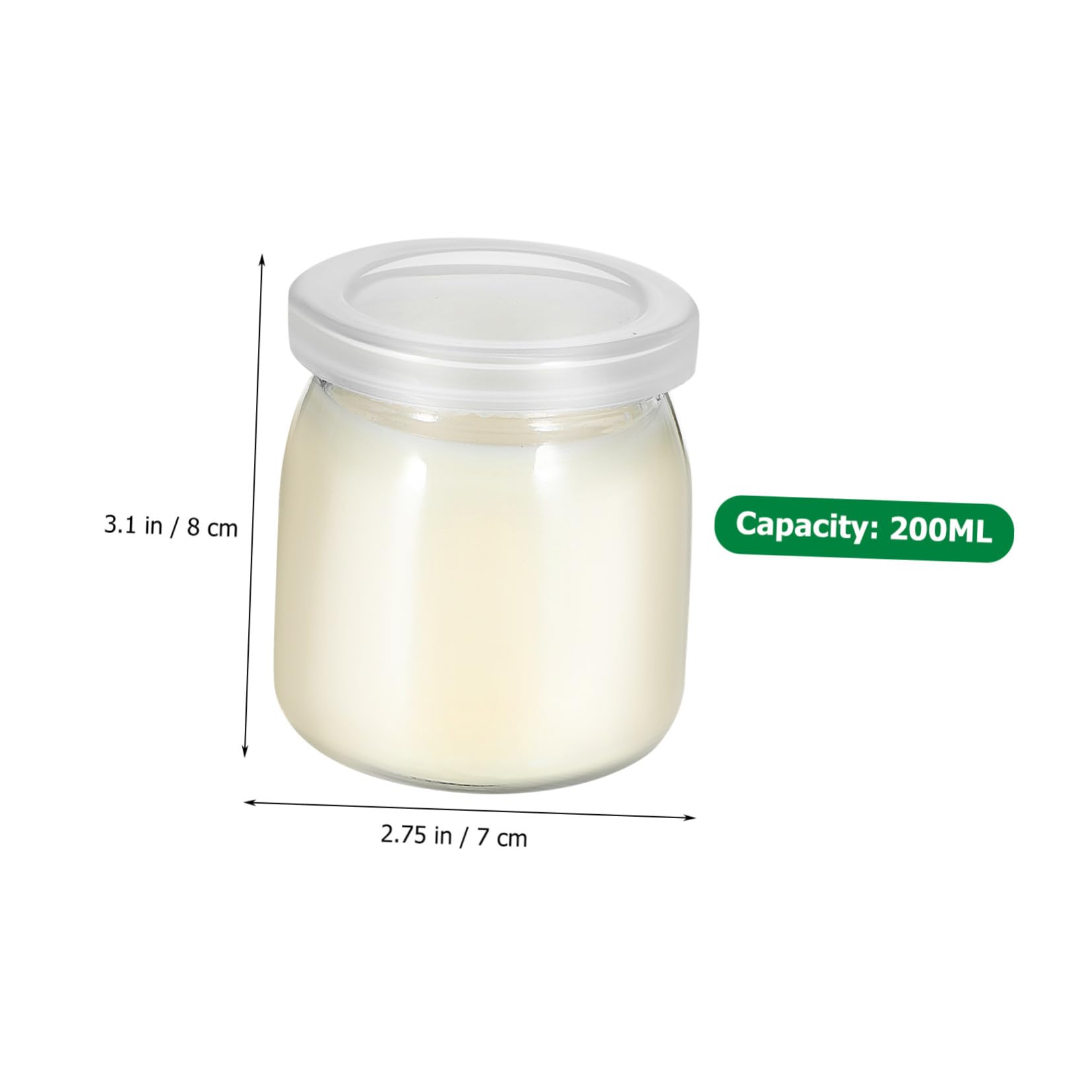 Cabilock 12 Stück Puddinggläser mit Deckel Hitzebeständige Glasbehälter für Joghurt Marmelade Desserts Stapelbar Luftdicht Verschließbar für Party Babybrei und Backen