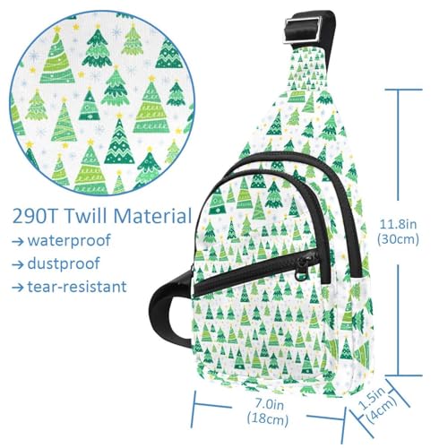 Mochila bandolera para hombre con diseño de árbol de Navidad para regalar 4