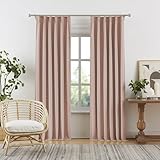 Photo Gallery dualife graziose tende oscuranti rosa polveroso lunghe 228 cm, plissettate con ganci, tende plissettate per camera da letto delle ragazze, 101 x 228 cm, 2 pannelli, linguetta posteriore Photo Gallery dualife graziose tende oscuranti rosa polveroso lunghe 228 cm, plissettate con ganci, tende plissettate per camera da letto delle ragazze, 101 x 228 cm, 2 pannelli, linguetta posteriore