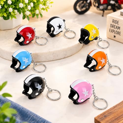 Image of Mini Hammer Shaker Toy Keychain for Kids Adults & Stress Relief School College Hand Bag Hanger Pendant Ages 3+ (scooty Helmet)