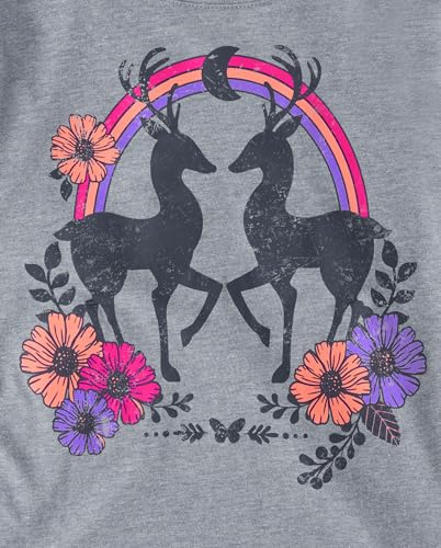 Image of The Children's Place Girls' Unicorns,Sports,Butterflies Long Sleeve Graphic T-Shirts,2 Pack