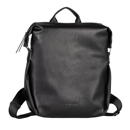 Sac à dos noir Rania TOM TAILOR design épuré et finitions soignées