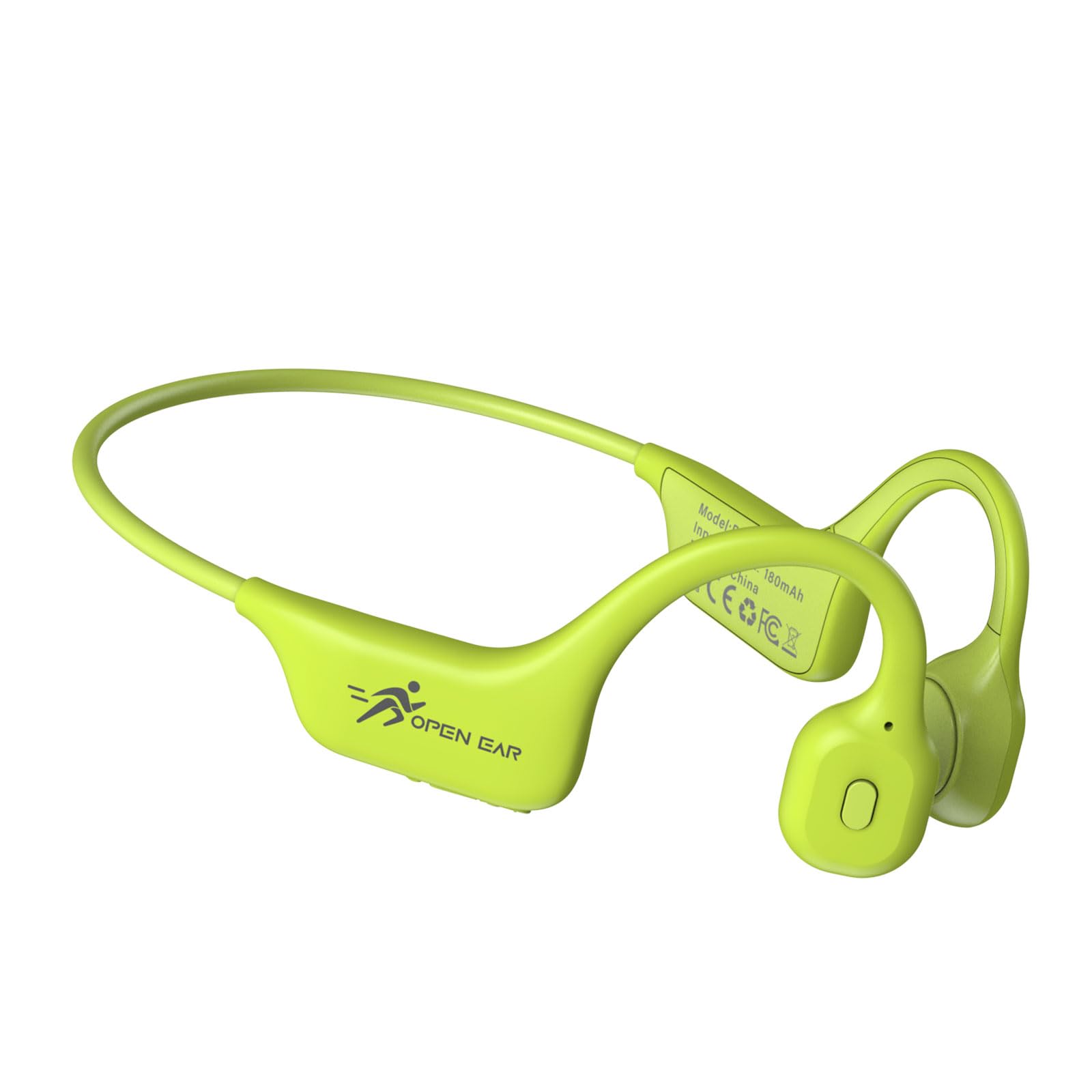 ANSTEN Cuffie Conduzione Ossea, 2025 Auricolari Conduzione Ossea Bluetooth 5.3, Ricarica Rapida USB-C, IPX5 Impermeabile, Cuffie Sportive Open Ear per Running, Sport, Ciclismo e Fitness(Verde)
