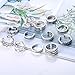 FINREZIO 30PCS Open Toe Rings Set for Women Girls Knuckle Ring Vintage Retro Finger Ring