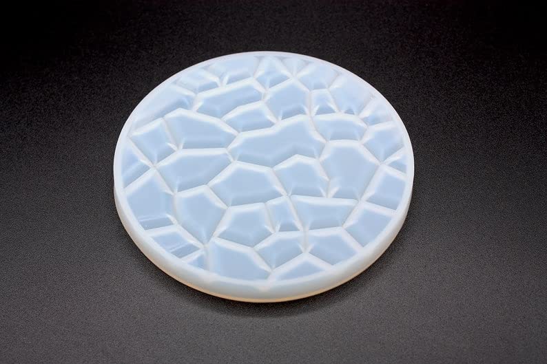 Image of SNOOGG Pack of 2 ZB Round Silicone Molds for Epoxy Resin Art, DIY Casting, Making Coasters, Home Decoration, Cup Mats, and Customized Craft Projects