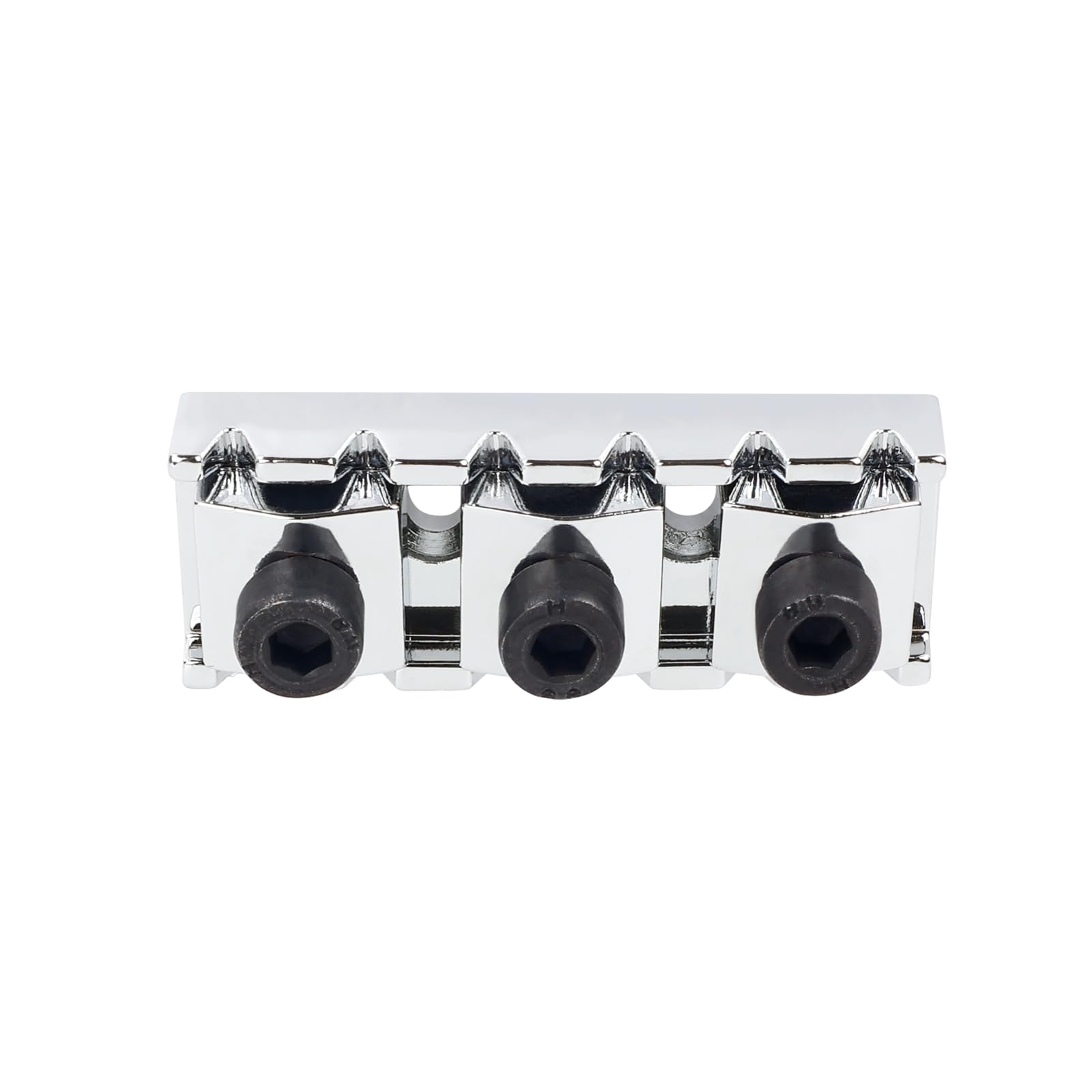 Banworks Electric Guitar Locking String Nut 42mm (1-21/32") Electric Guitar Metal Locking Nuts for Double Tremolo Vibrato Bridge System Electric Guitars JT/SDXZ-01 Chrome - Image 4
