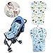 Cuscino per Passeggino - WENTS 2 Pezzi Passeggino Universale Cuscino Impermeabile Imbottito Cuscino Morbido Spesso per Seggiolino Carrozzina Seggiolone Bambino
