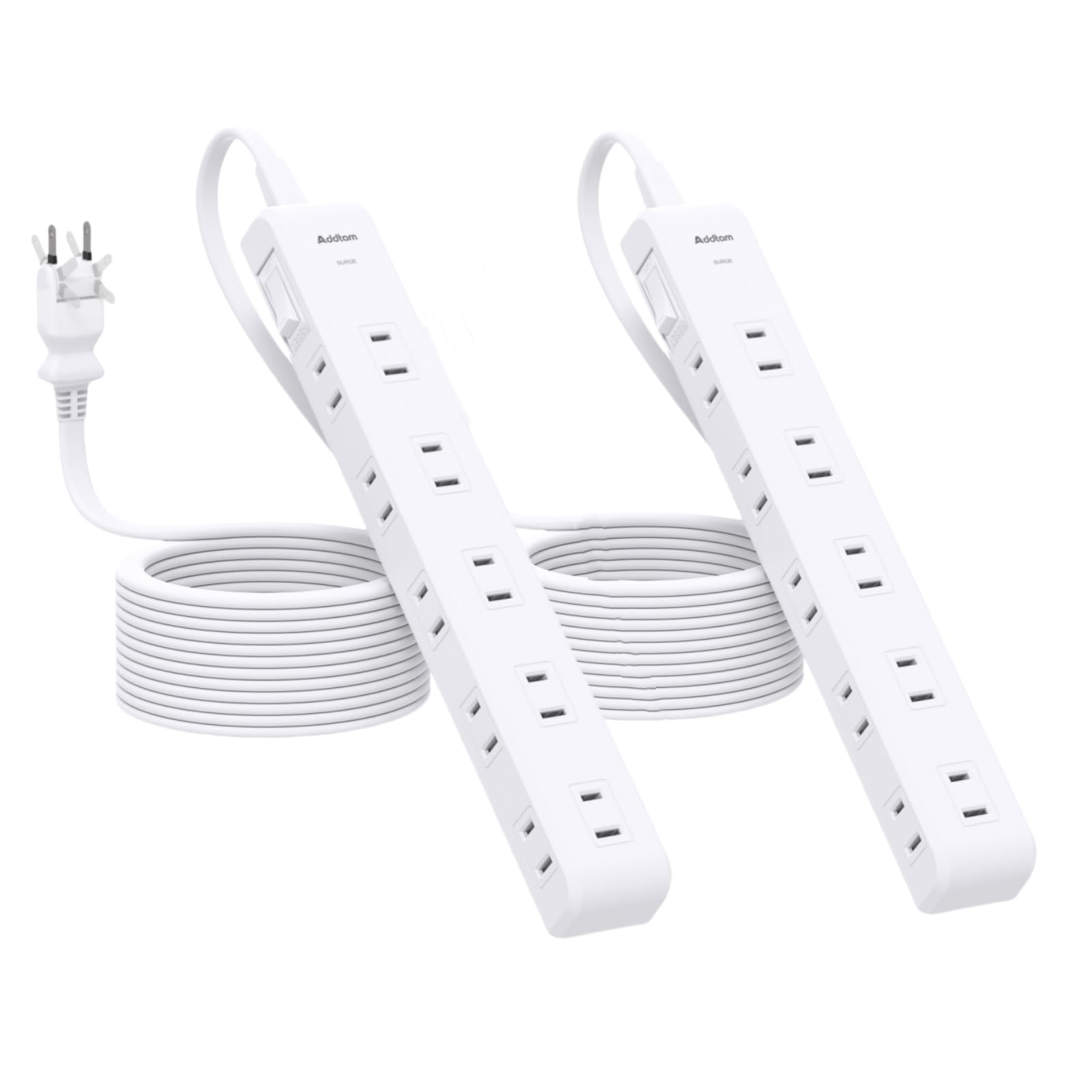 Amazon.co.jp: Addtam [2個セット] 電源タップ 2m 延長コード 10