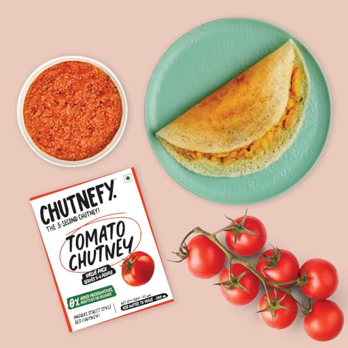 Image of Chutnefy - 5-Second South Indian Breakfast Combo Chutney - Pack of 4 Each Pack Serves (5-6) | Coconut, Peanut, Tomato & Coriander| Home Style Delicious & Ready-to-Eat Chutneys
