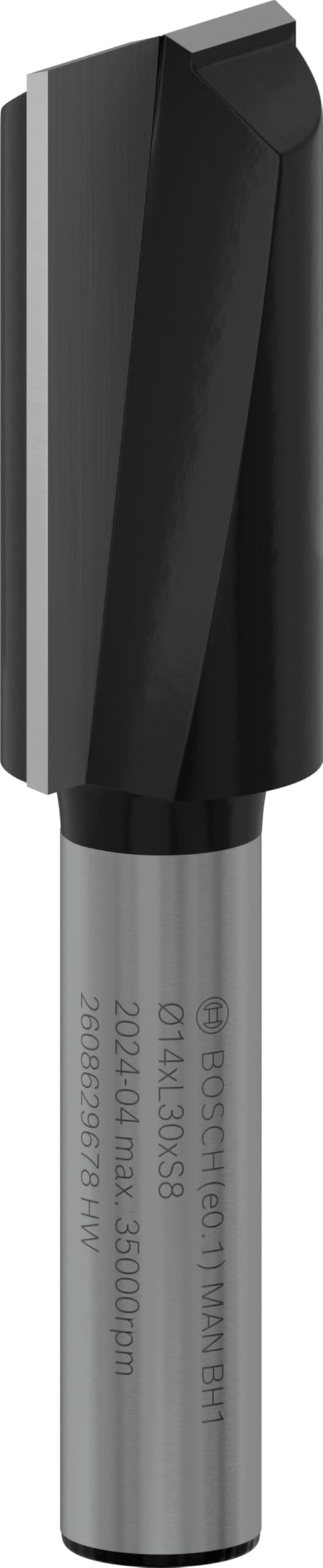 Bosch 1x PRO Router Bit Straight, Two Flutes (for Softwood, Hardwood, Ø 14 mm, Professional Accessory Hand-Held Router, Trim Router)