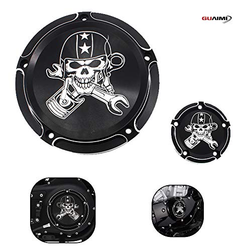 GUAIMI CNC Derby Timer Timing Engine Cover for Harley Dyna FLD Street Glide FLHTK FLHRS Fatboy FXSTB - Skeleton Mechanic