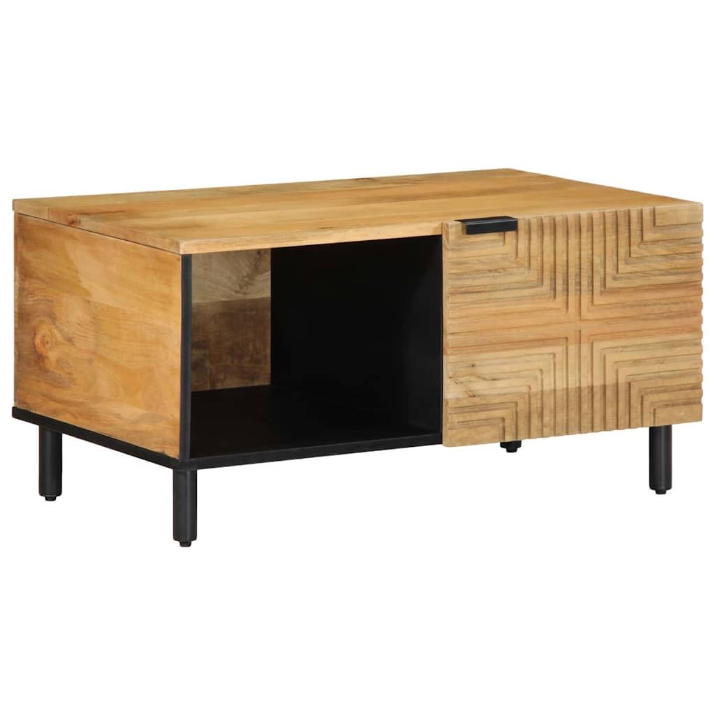 Table basse bois de manguier massif pour en finir avec le désordre dans le salon