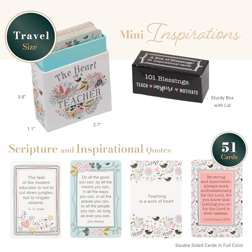 The Heart of a Teacher, Inspirational Scripture Cards to Keep or Share (Boxes of Blessings)