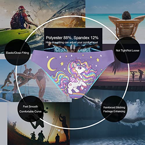 Men Swim Brief Bikini Cartoon Unicorn Stars Beach Bikini for Men Swim Underwear2