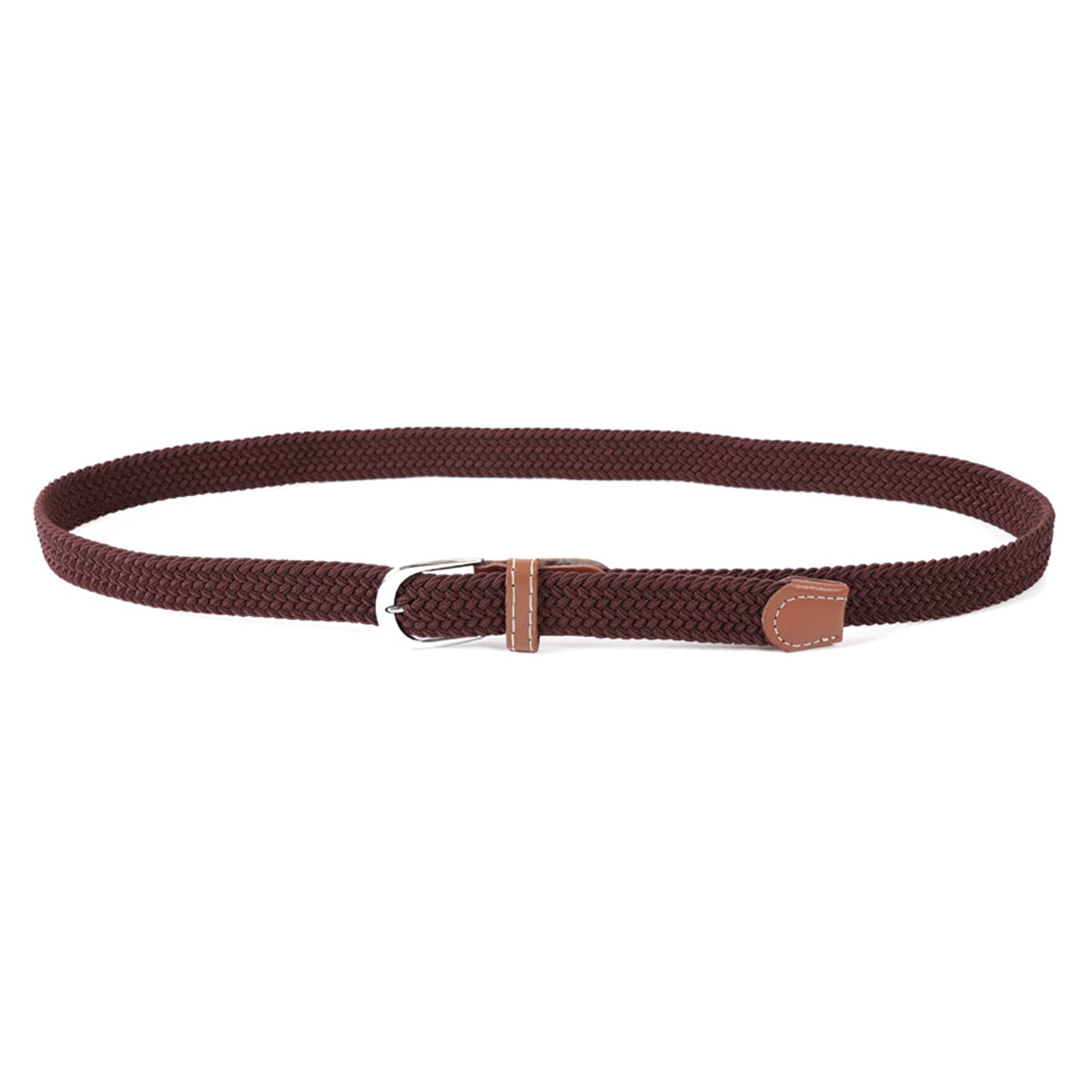 Ceinture élastique tressée extensible pour jeans et pantalons Taille réglable avec boucle sans trou Design décontracté