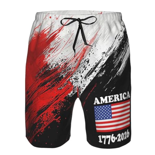 NAFSKL Board Shorts America Birthday 1776 2026 Mens Swim Trunks Quick Dry Swim Shorts Beach Short Swimwear with Pockets2