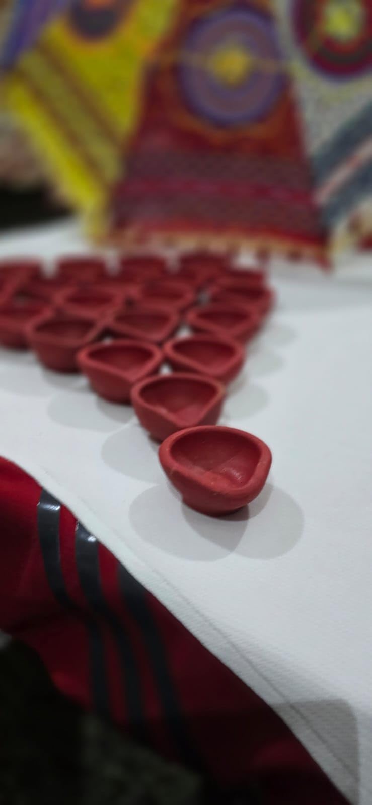 Lot De 12 Diyas En Terre Cuite Traditionnelle - Diya Argile Naturelle Pour Diwali Et Pooja