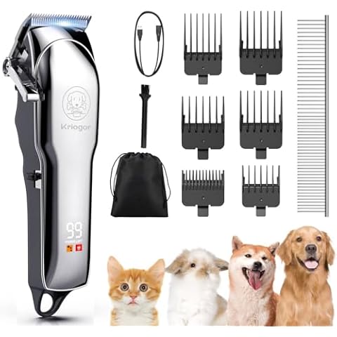Kriogor Cordless Dog Clippers with LED Display Cover
